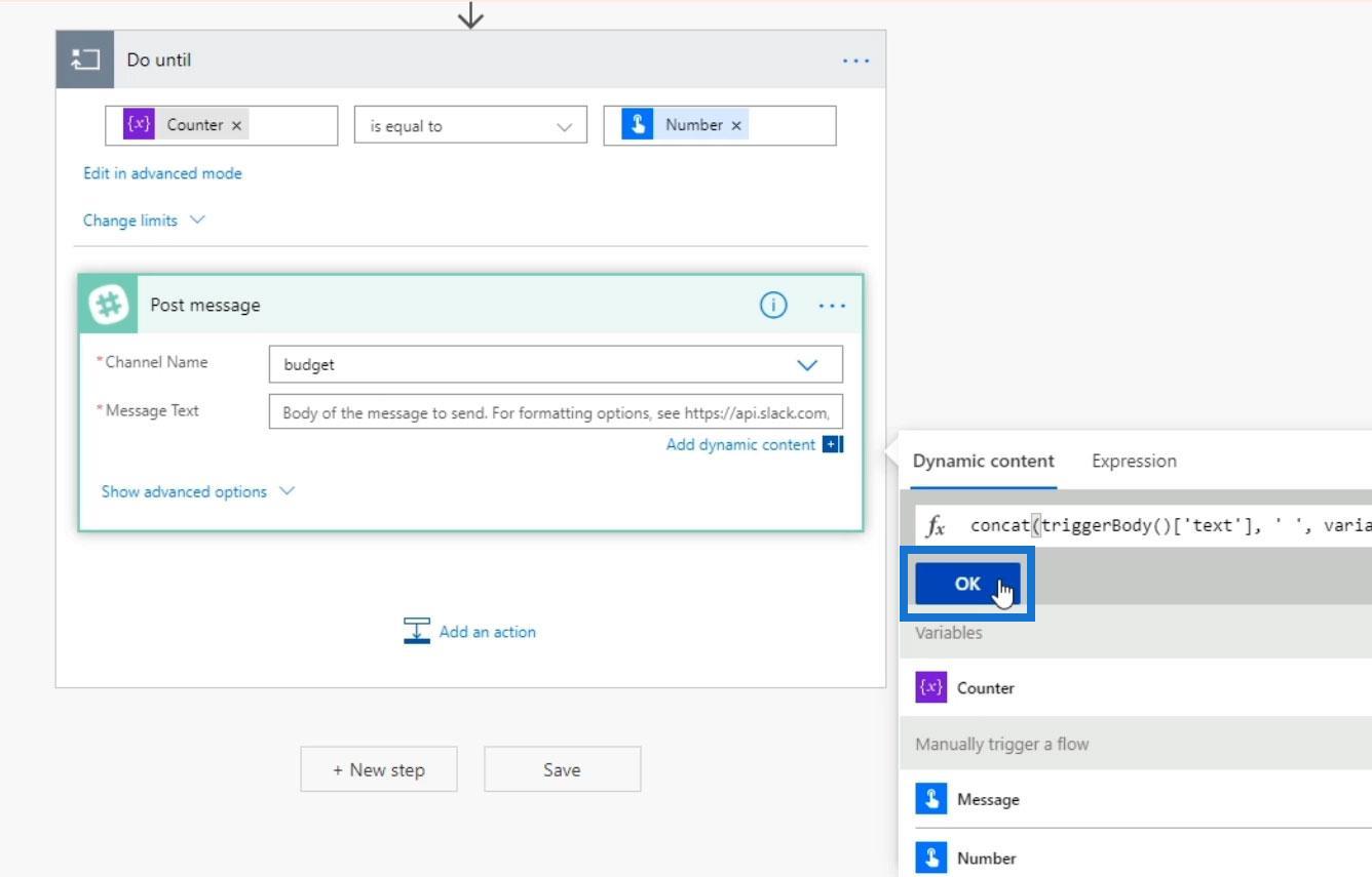 Do Until Loop Control у Power Automate