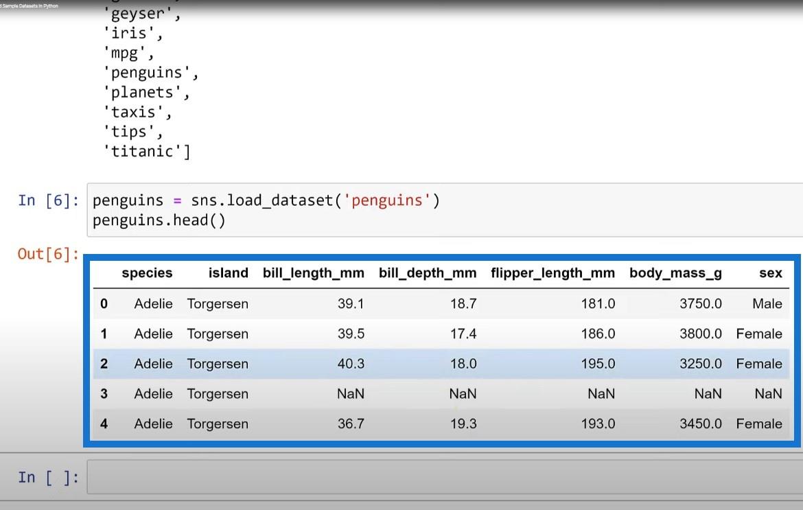 Hur man laddar exempeldataset i Python