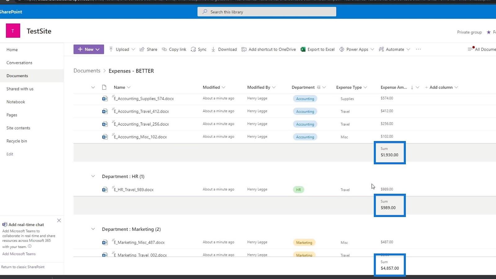 Tilføjelse af metadata i SharePoint ved hjælp af kolonner