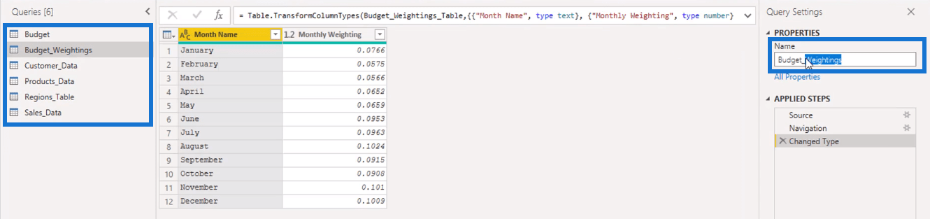 LuckyTemplates Dataset: Typer och namnkonventioner