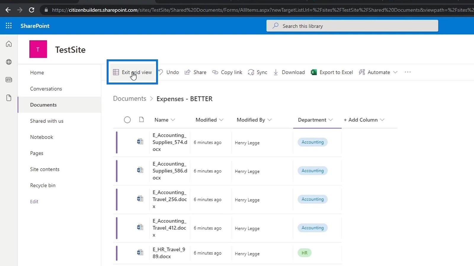 Legge til metadata i SharePoint ved hjelp av kolonner