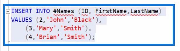 SQL-taulukon perustoiminnot