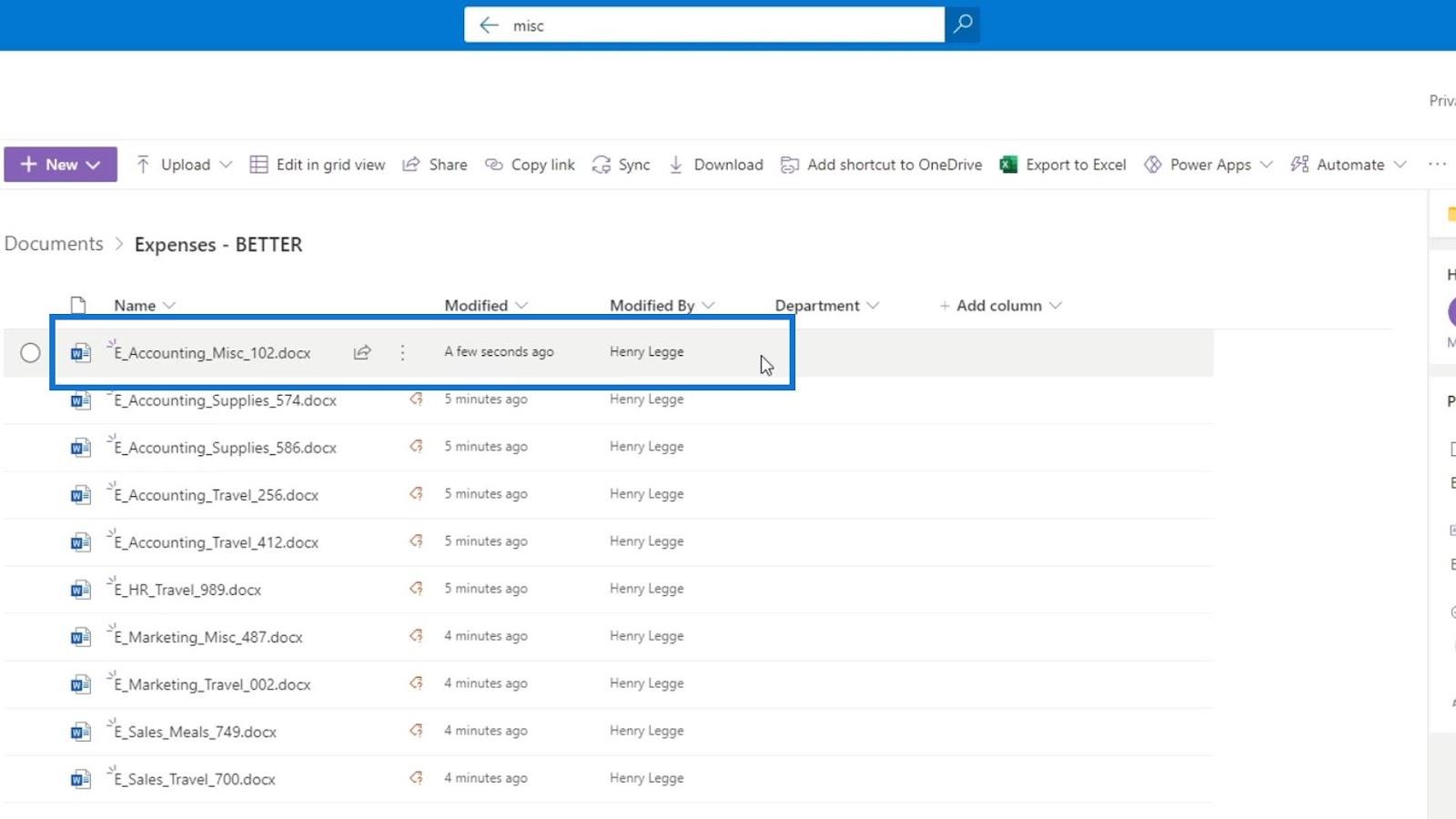 Tilføjelse af metadata i SharePoint ved hjælp af kolonner