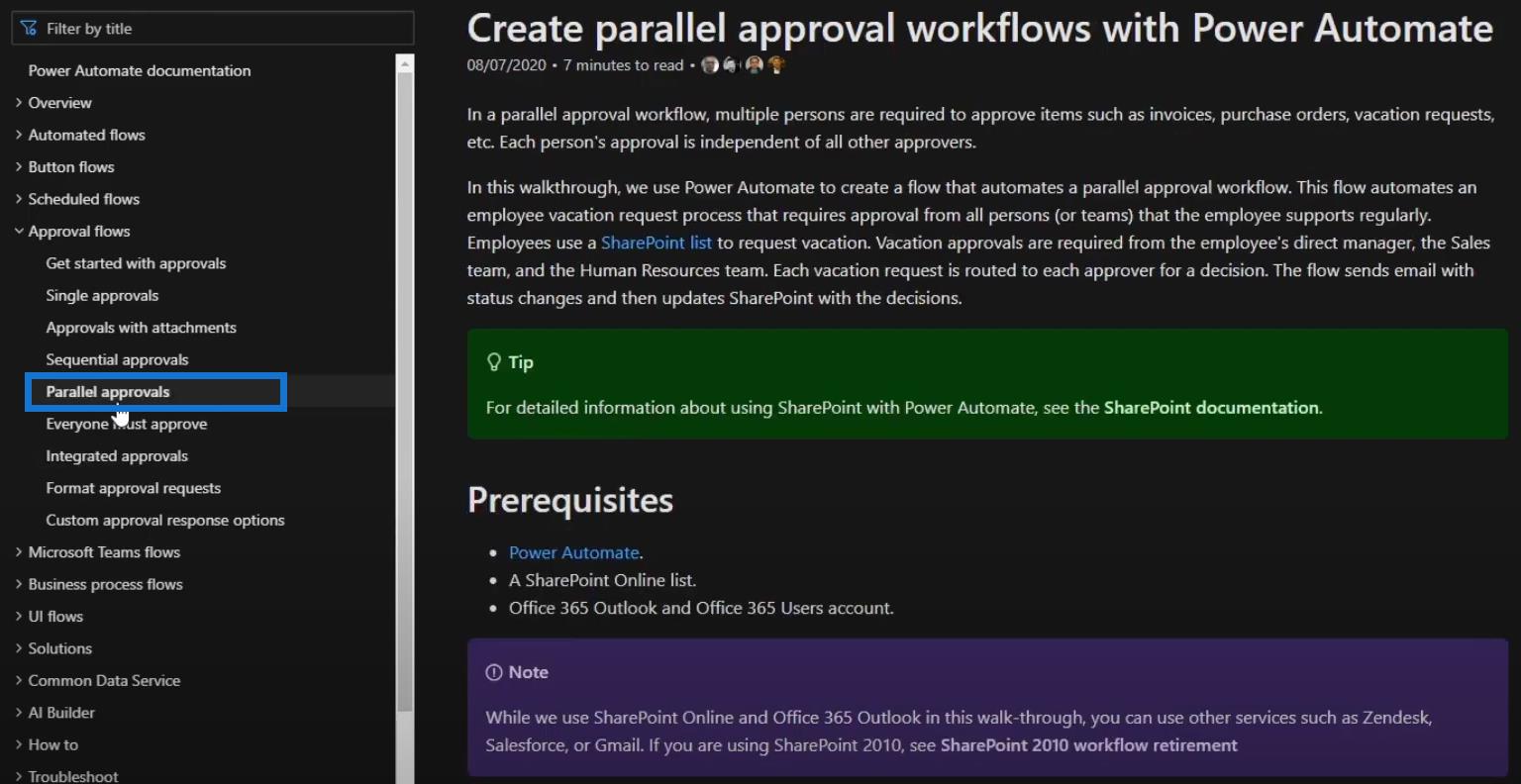 Power Automate Documentation Walkthrough