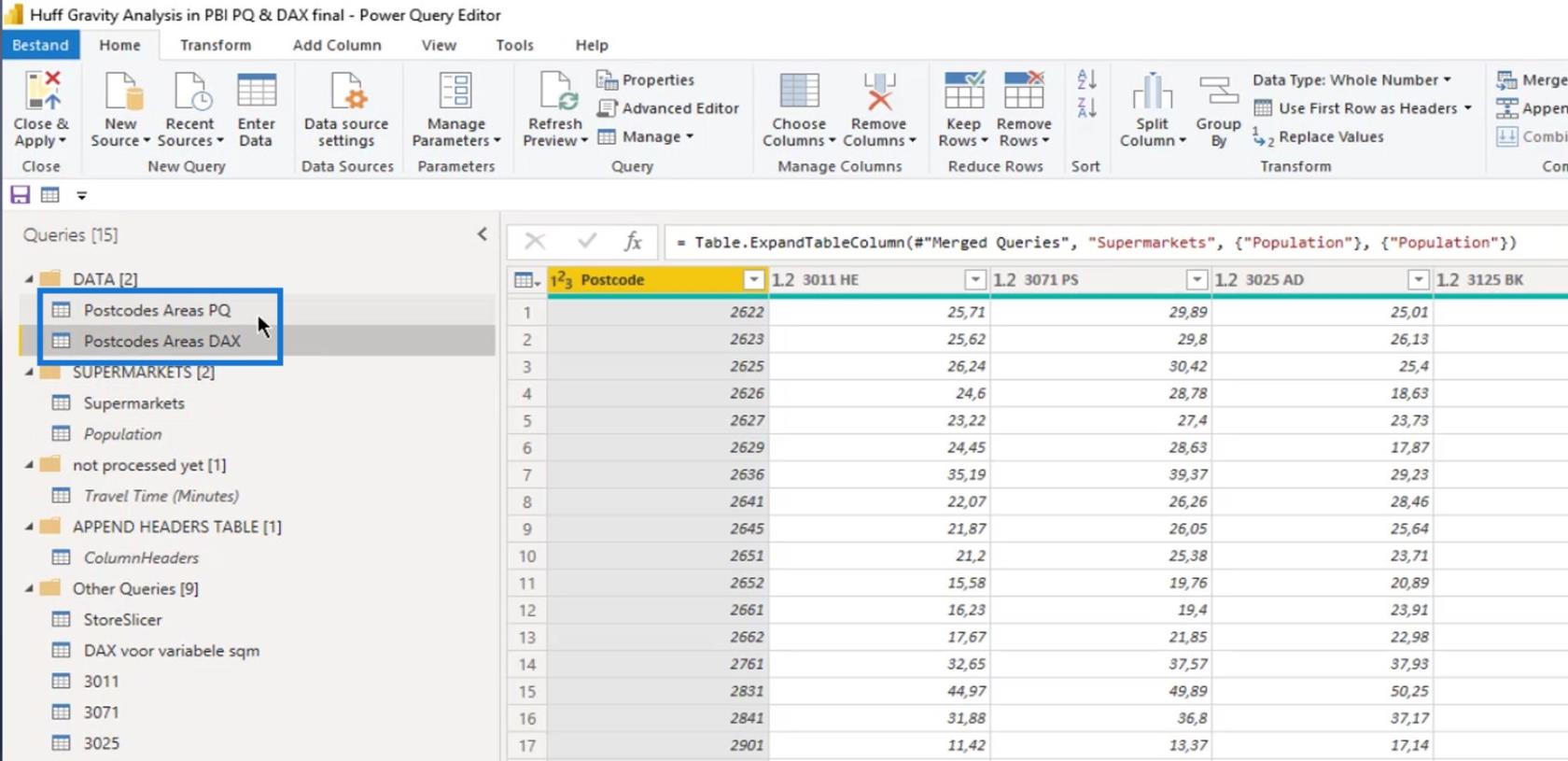 Huff Gravity Model Analysis In LuckyTemplates