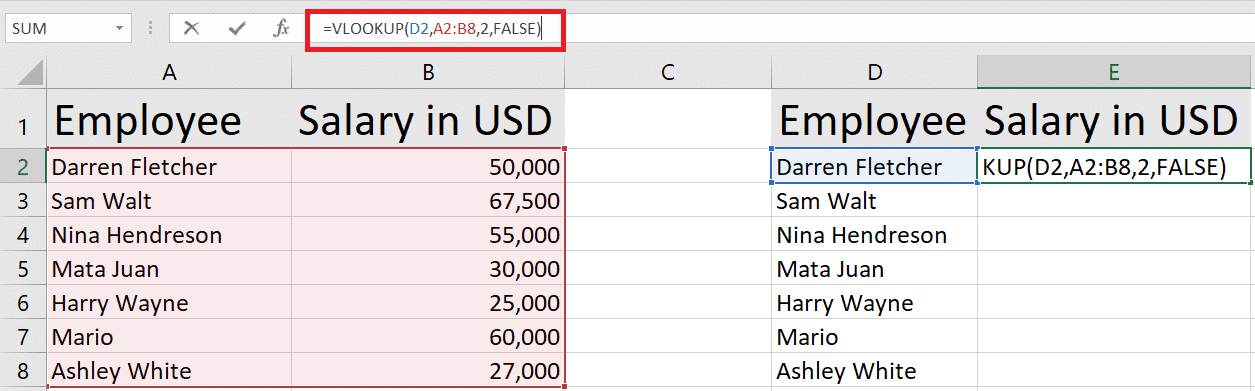 Find uoverensstemmelser i Excel – 5 nemme teknikker forklaret