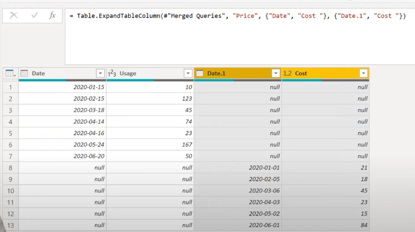 Power Query: Jak sloučit tabulky s různými sloupci