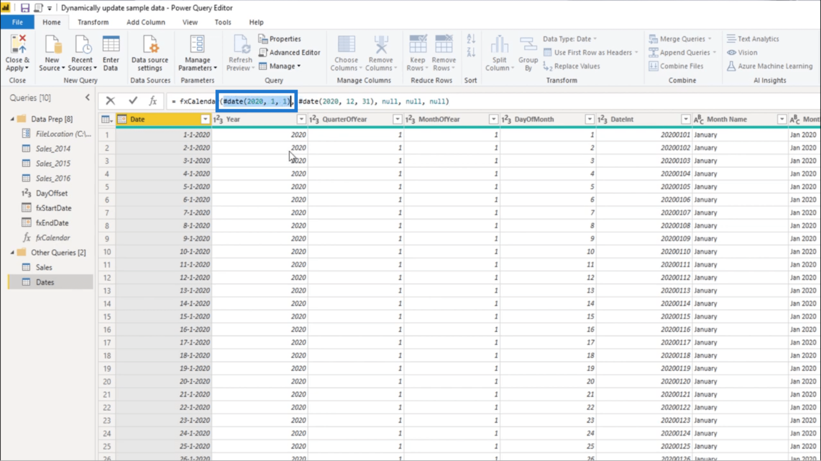 Lag et permanent oppdatert praksisdatasett i LuckyTemplates