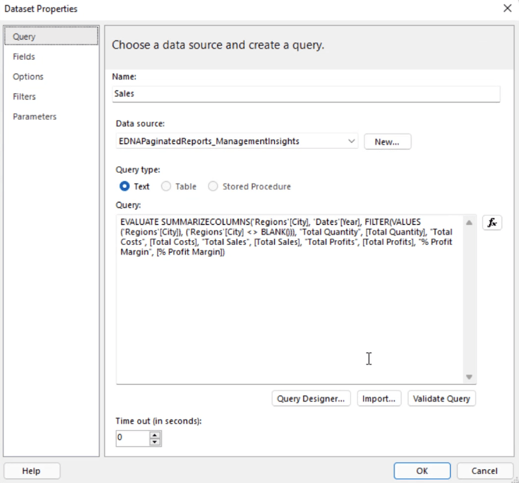 Selvstudium til Report Builder: Sorter og filtrer data i sideinddelte rapporter