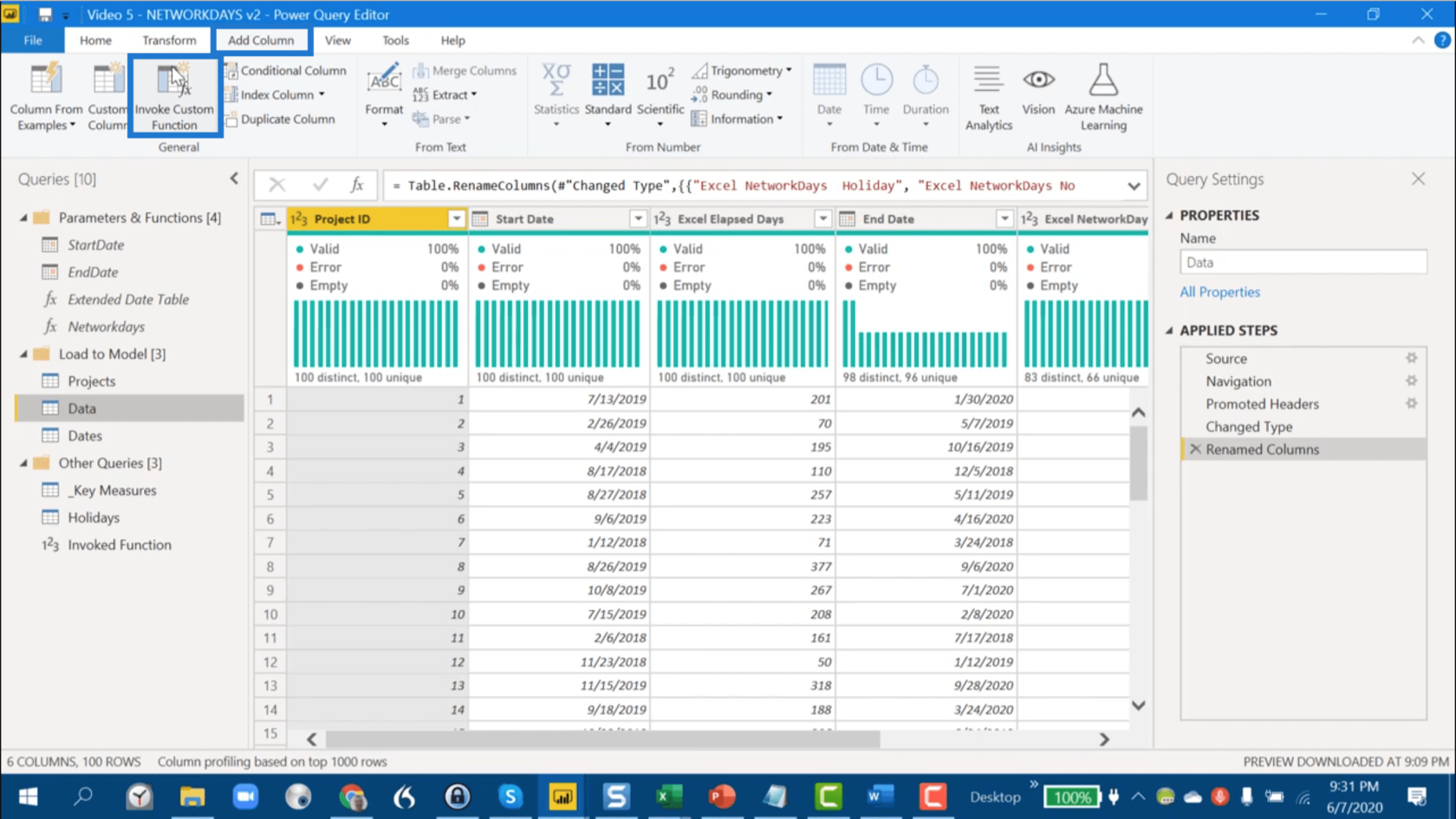 Beregn arbejdsdage mellem to datoer i LuckyTemplates