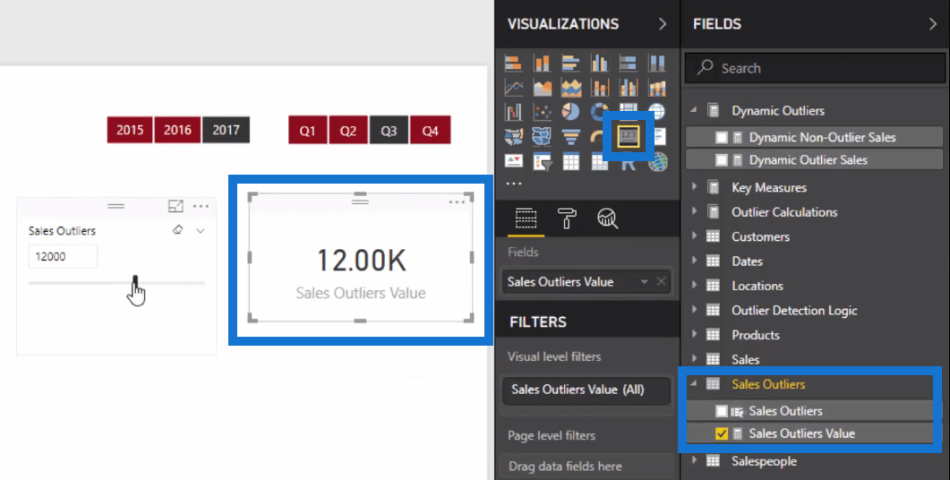 Oprettelse af dynamiske outlier-triggerpunkter i LuckyTemplates