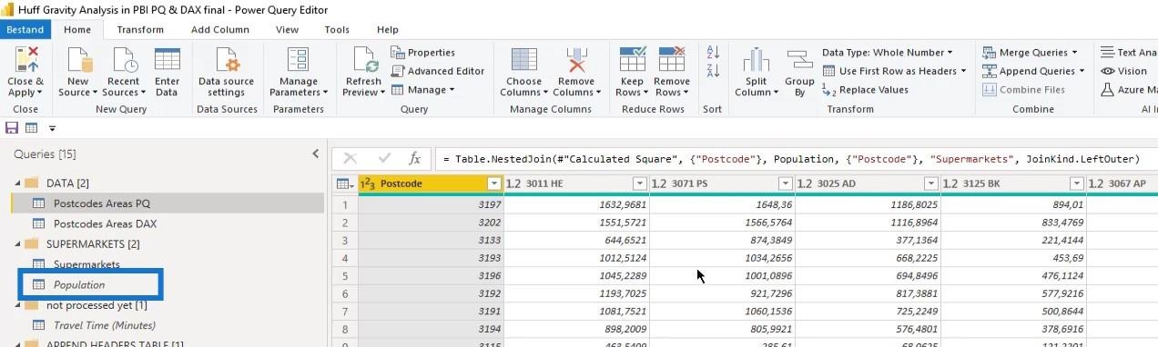 Huff Gravity Model Analysis In LuckyTemplates