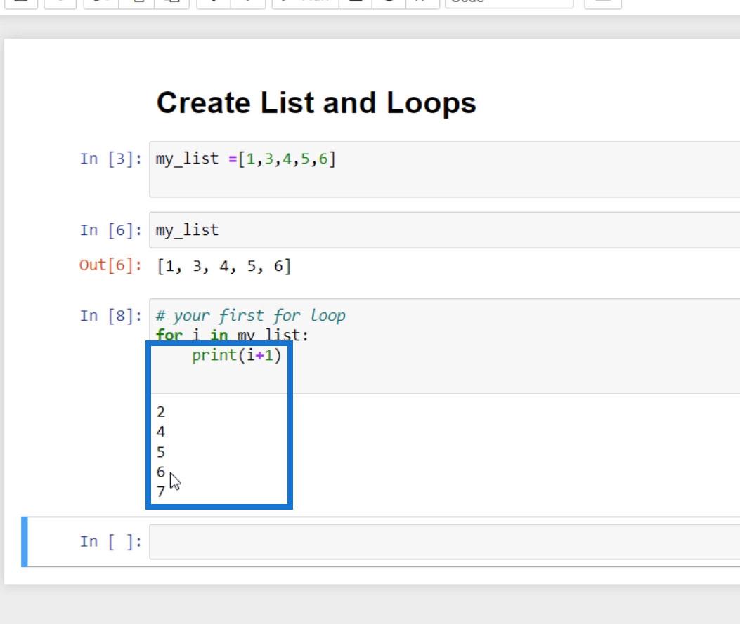 Python-lista ja For Loop LuckyTemplatesissa