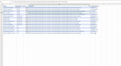 PowerApps-diagram, grafer och dynamiska bilder