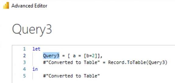 Record Values ​​– Strukturovaná hodnota v Power Query