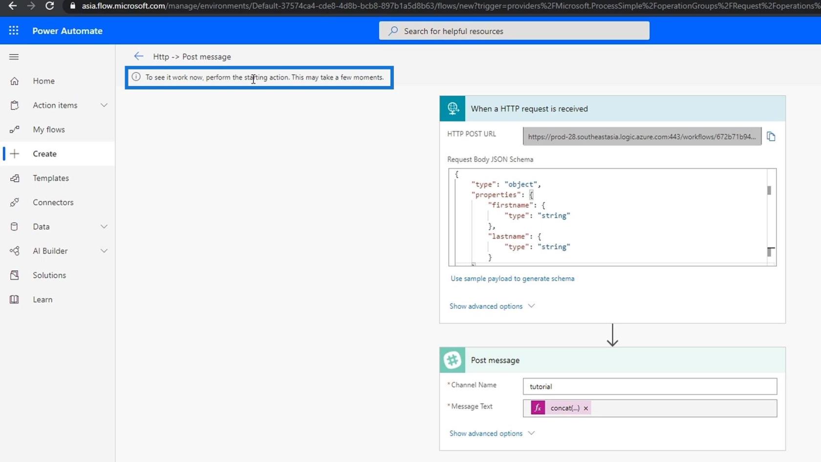 Microsoft Flow HTTP-utløser |  En Power Automate-opplæring