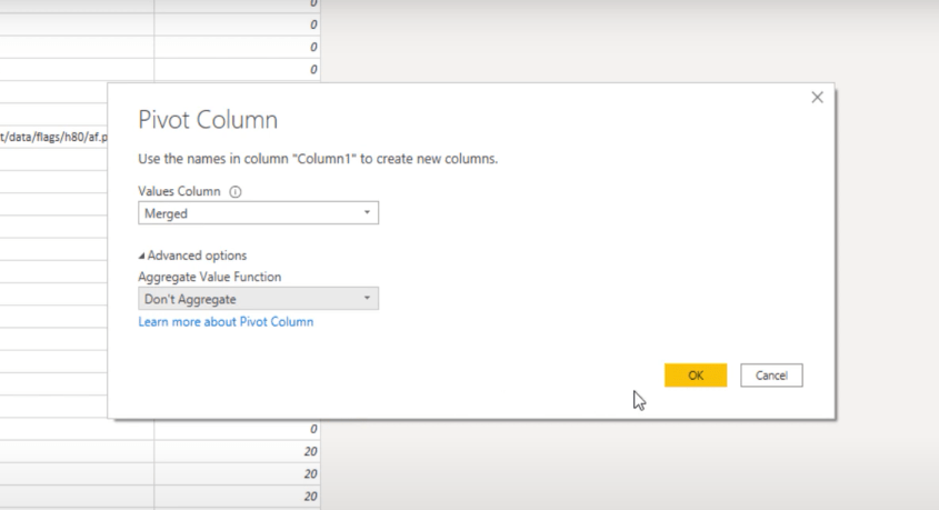 Dimensjonstabell i en tekstfil: Power Query Solution