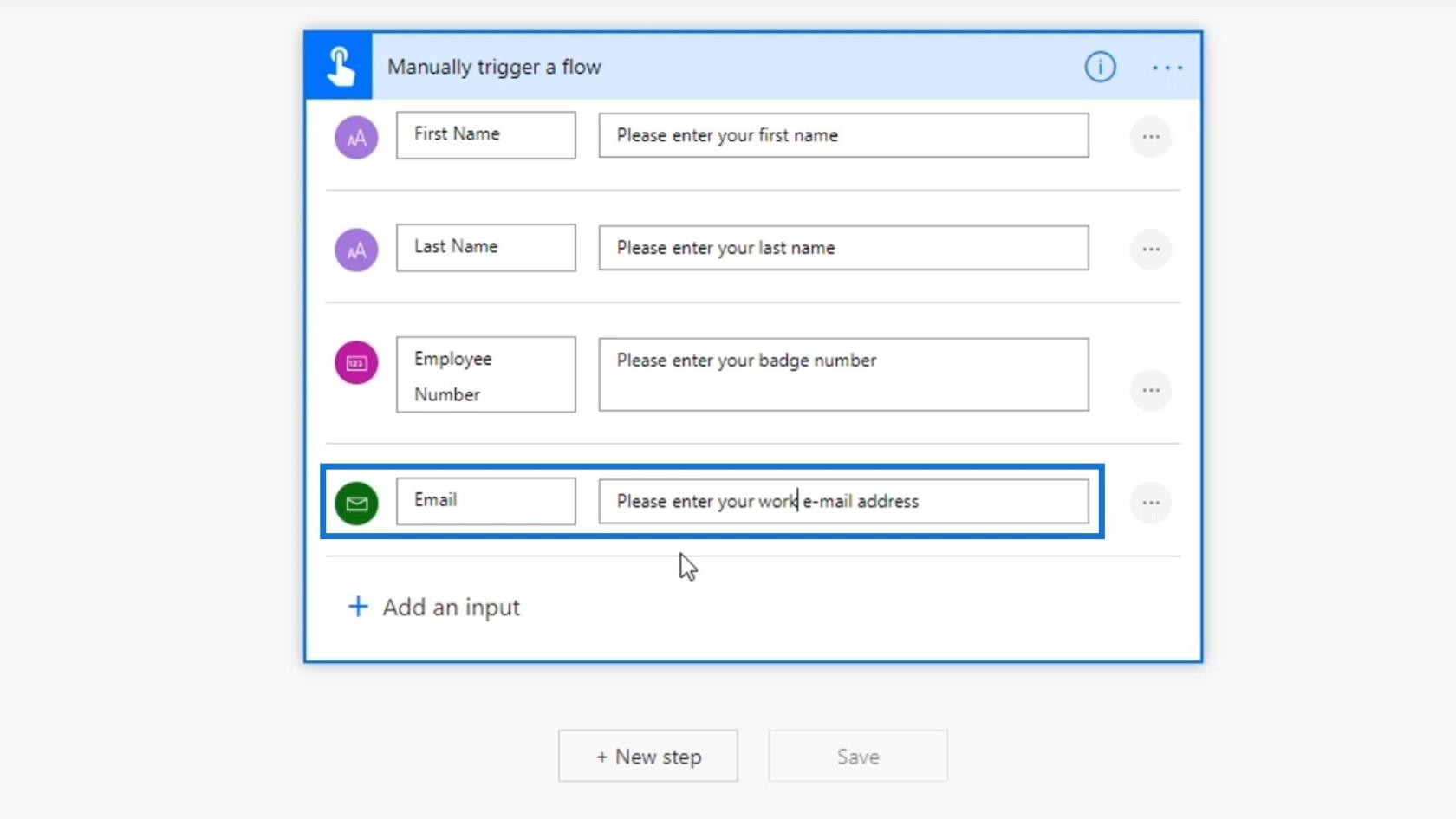 Arbeidsflytinnganger i Microsoft Power Automate