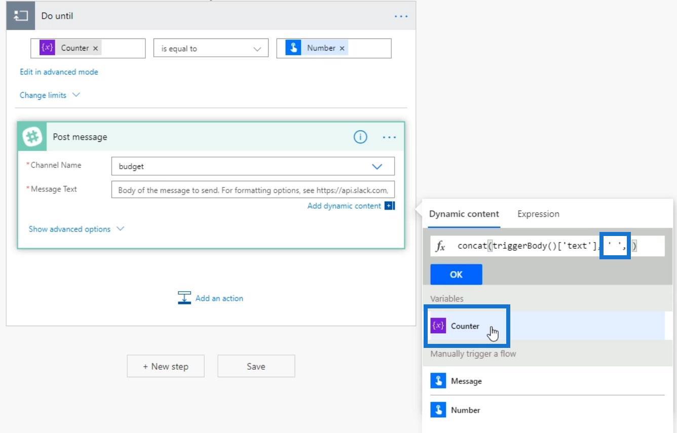 Do Until Loop Control у Power Automate