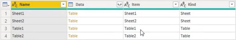 A Power Query sor- és oszlopkijelölésének használata