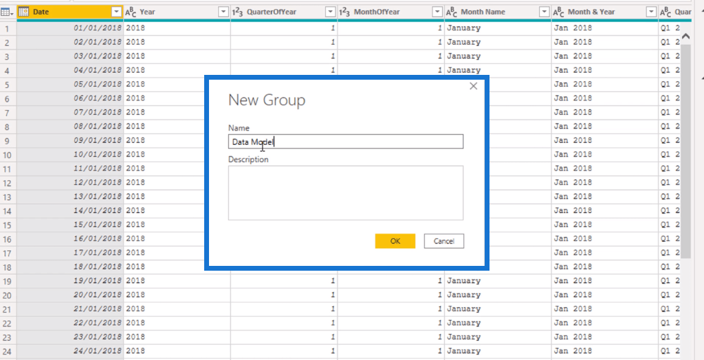 Organiser forespørslene dine i grupper i LuckyTemplates