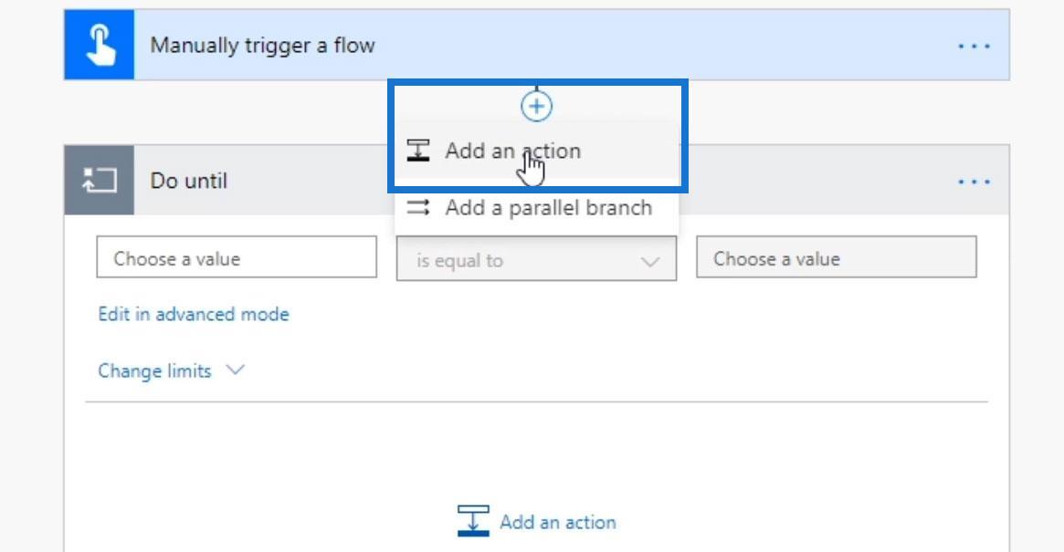 Gör tills loopkontroll i Power Automate