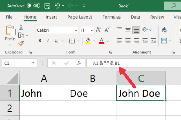 4 sätt hur man sammanfogar i Excel med utrymme, steg-för-steg