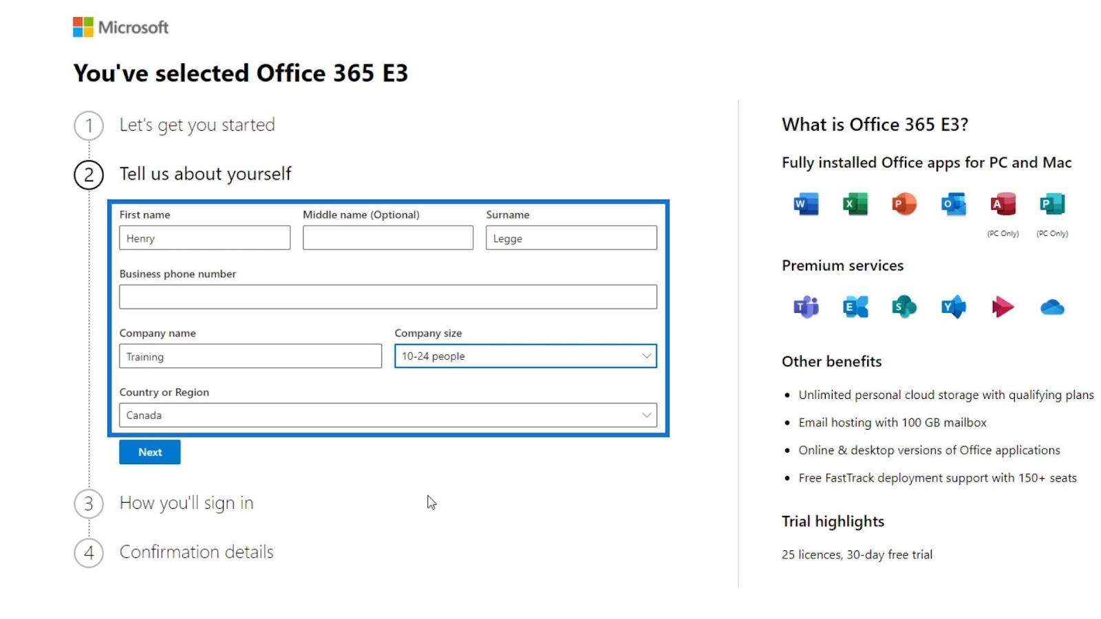 MS SharePoint Tutorial: Kontooprettelse