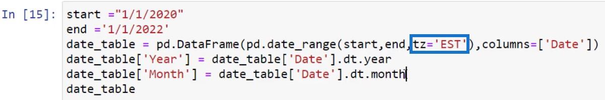 LuckyTemplates med Python-skript för att skapa datumtabeller