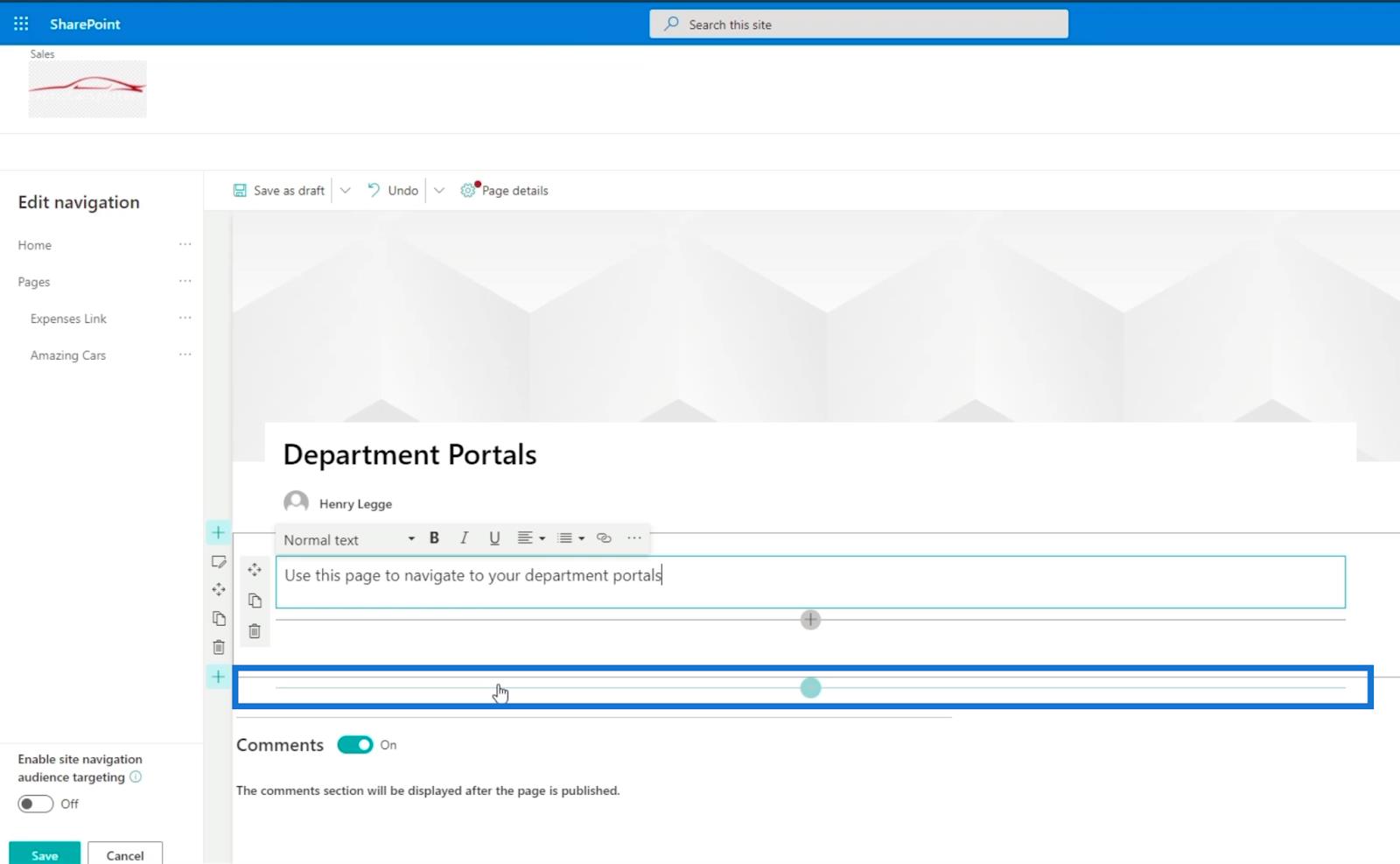 SharePoint-sivuston navigointielementit: Yleiskatsaus