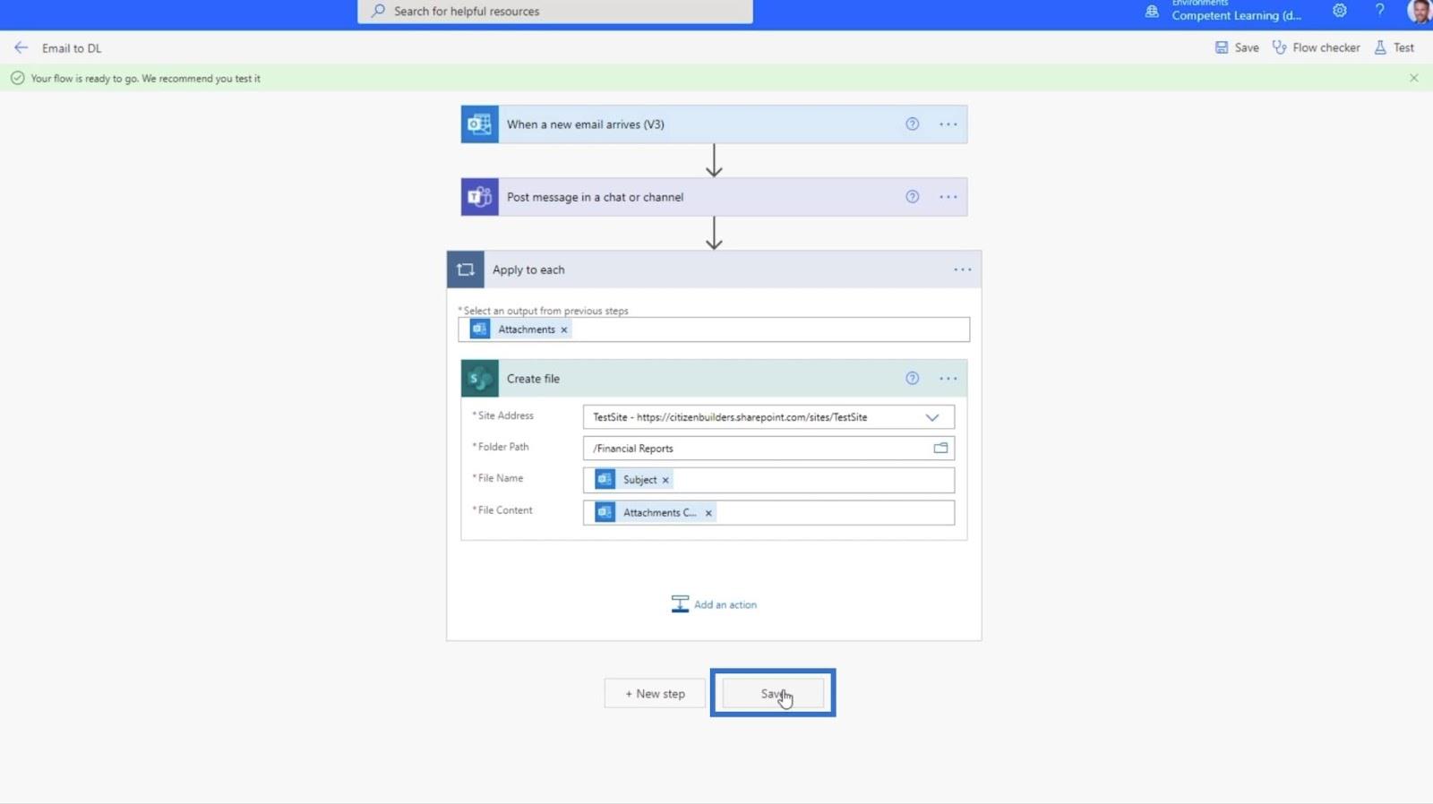 MS Flow: Hur man laddar upp i SharePoint via e-post