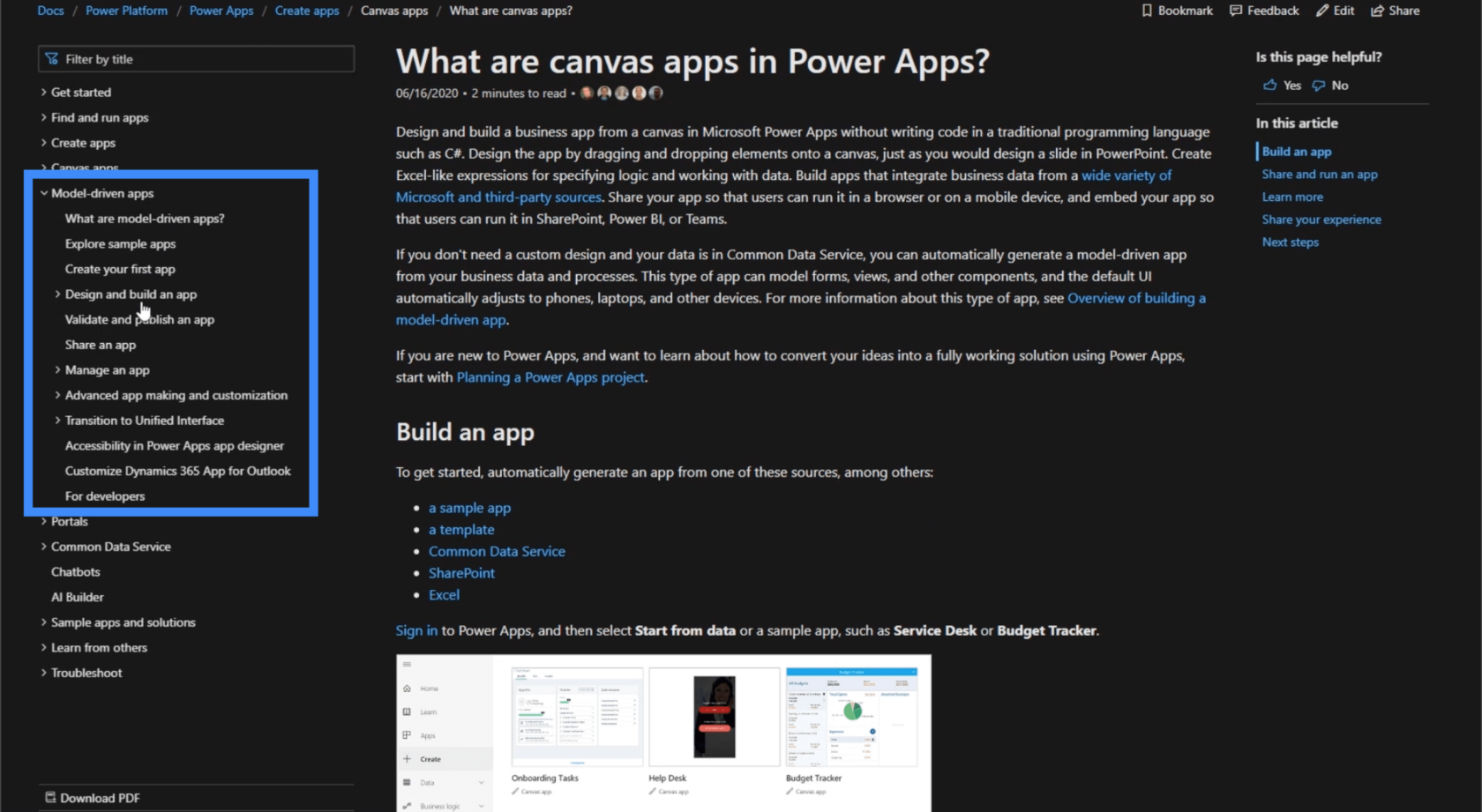 Power Apps üzleti folyamatok folyamata és dokumentációja