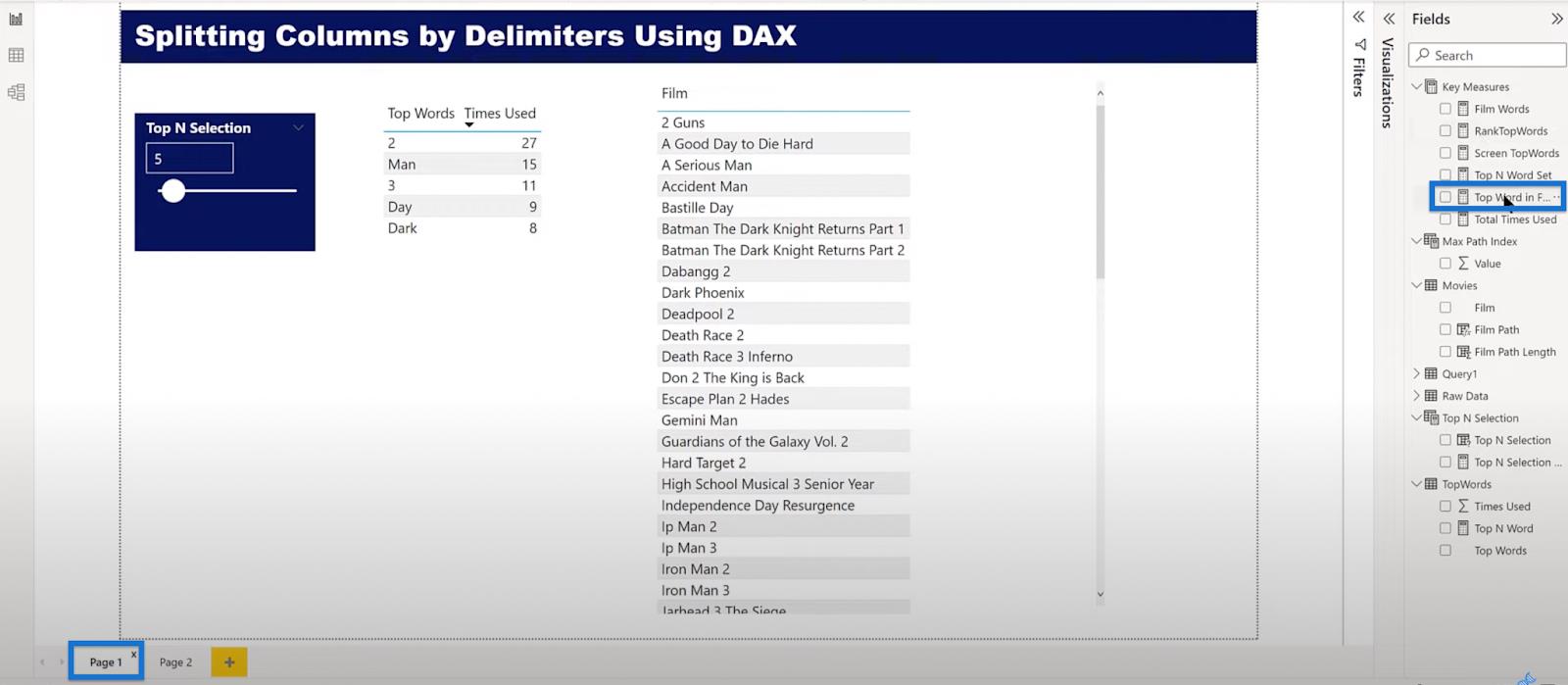 LuckyTemplates opdeler kolonne efter skilletegn i DAX