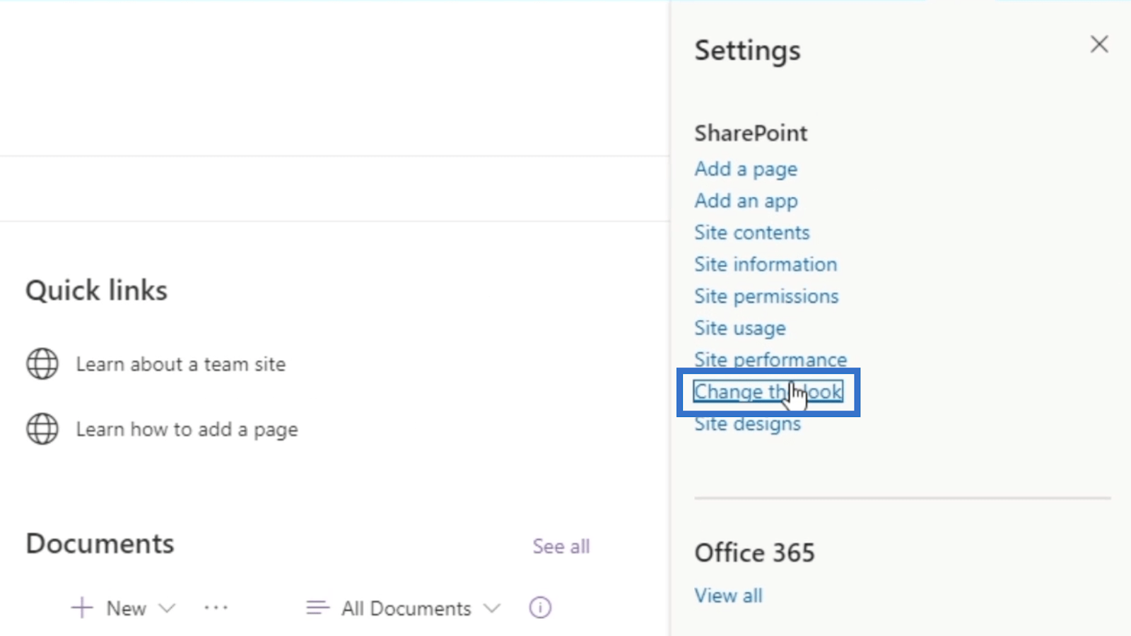 SharePoint webhelynavigációs elemek: áttekintés