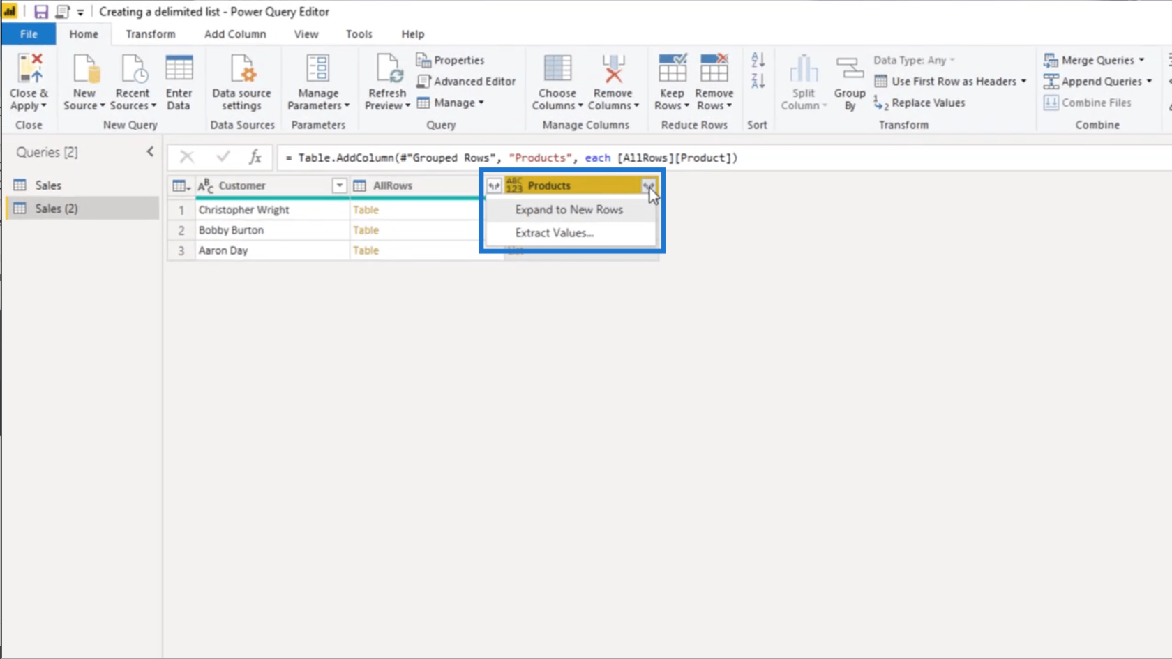 Opprett en avgrenset liste i Power Query – Query Editor-veiledning