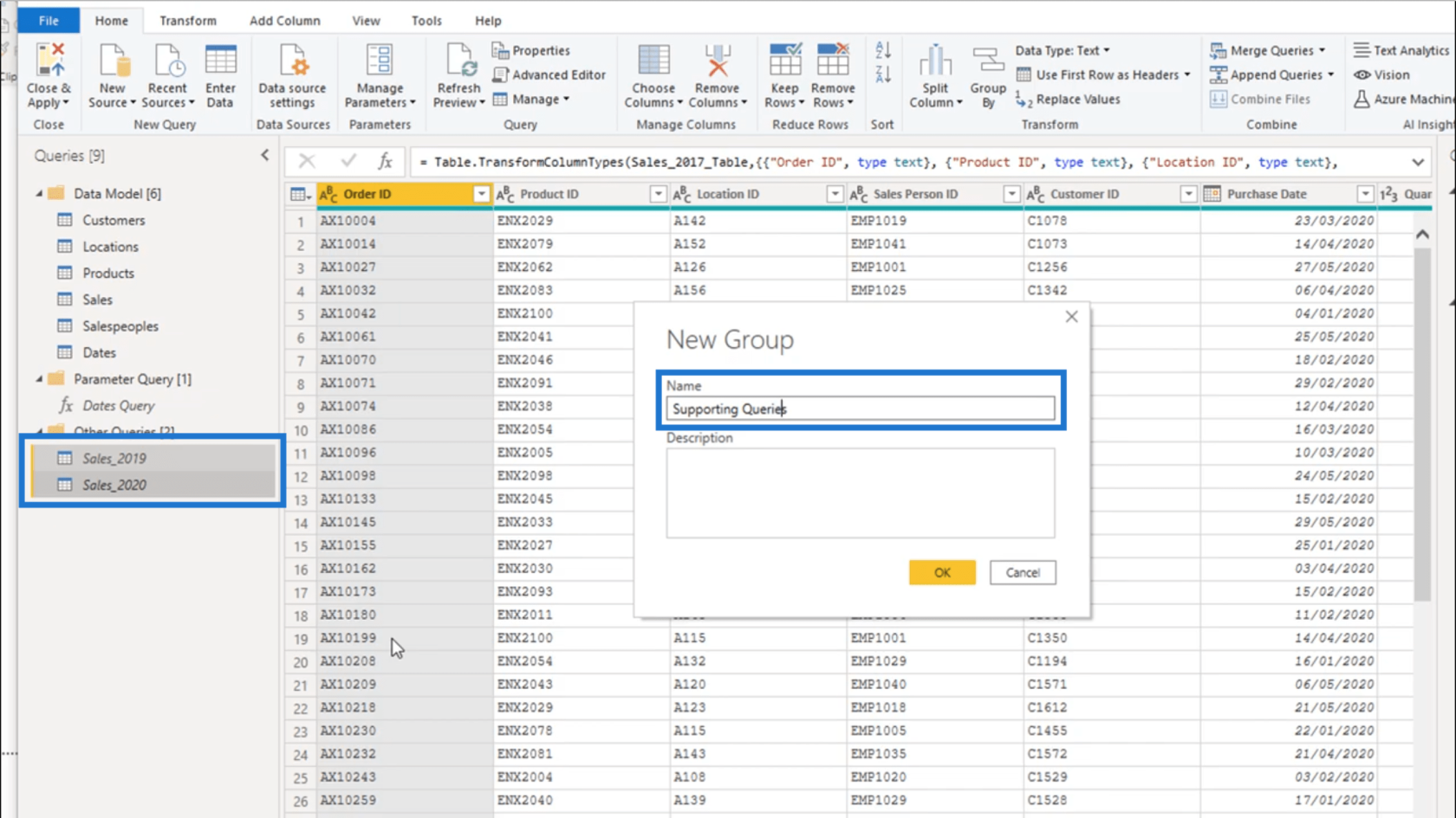 Organisere spørringene dine: LuckyTemplates Query Editor-opplæring