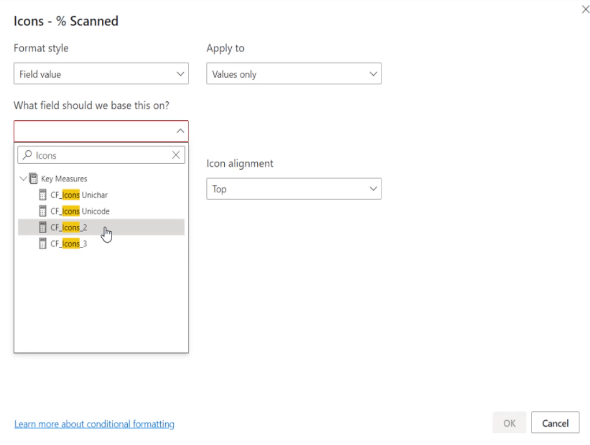 Ikoner i Lucky Templates |  DAX, UNICHAR, UNICODE & brugerdefinerede billeder