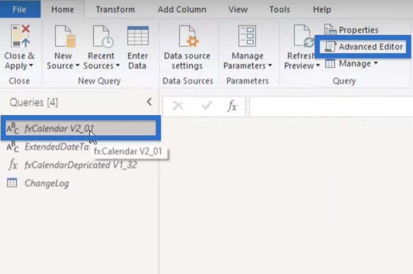 Introduktion av Power Query Extended Date Table V2