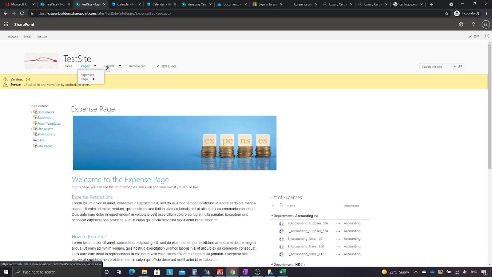 SharePoint Classic Design View -kokemus