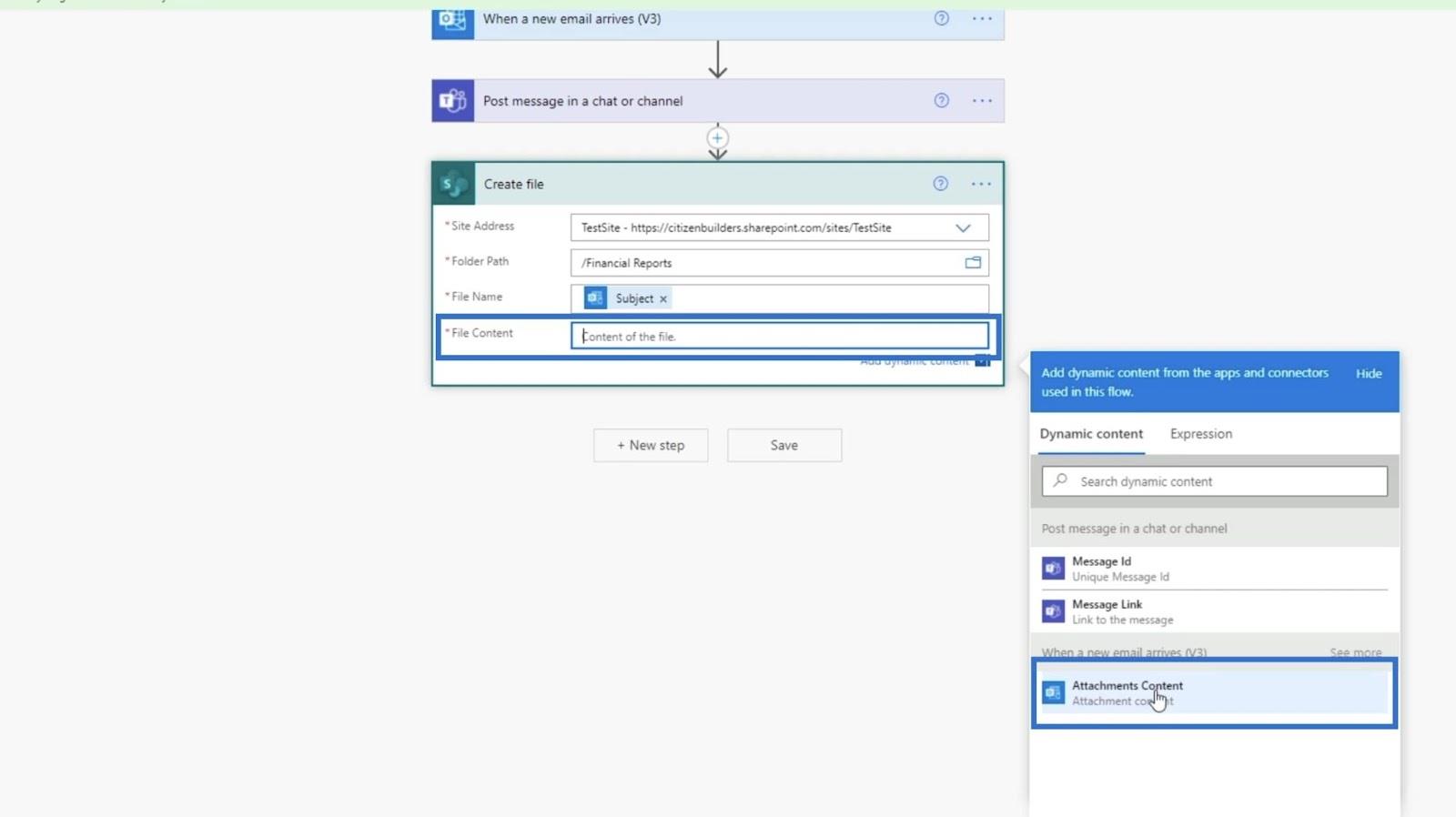 MS Flow: Jak nahrávat na SharePoint e-mailem