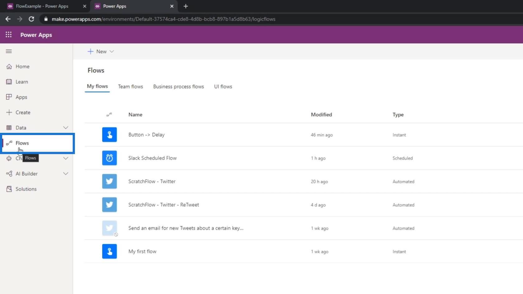 PowerApps-integration i Microsoft Power Automate