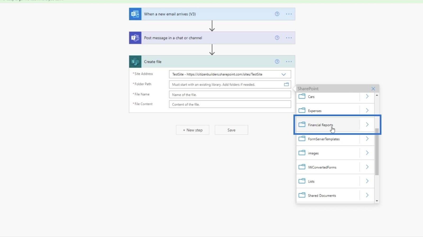 MS Flow: як завантажити в SharePoint електронною поштою