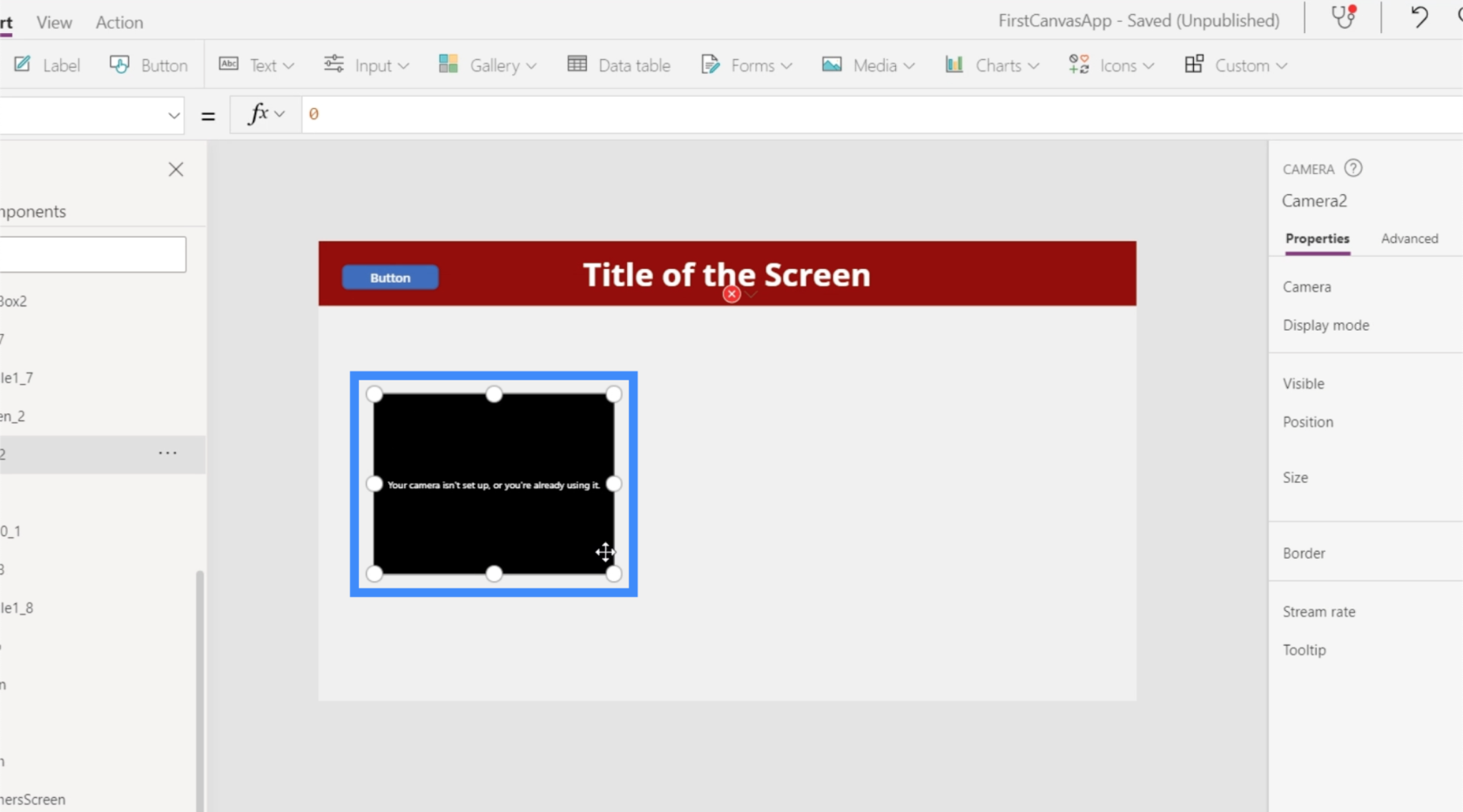 Obrázky PowerApps v kombinaci s perem, fotoaparátem a nahráváním fotografií