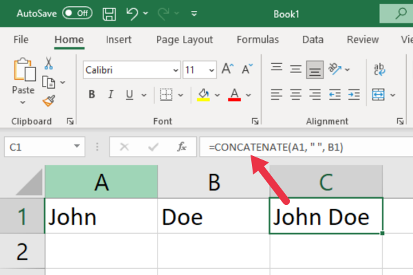 4 sätt hur man sammanfogar i Excel med utrymme, steg-för-steg