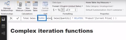 Iterační funkce v jazyce DAX – podrobný příklad