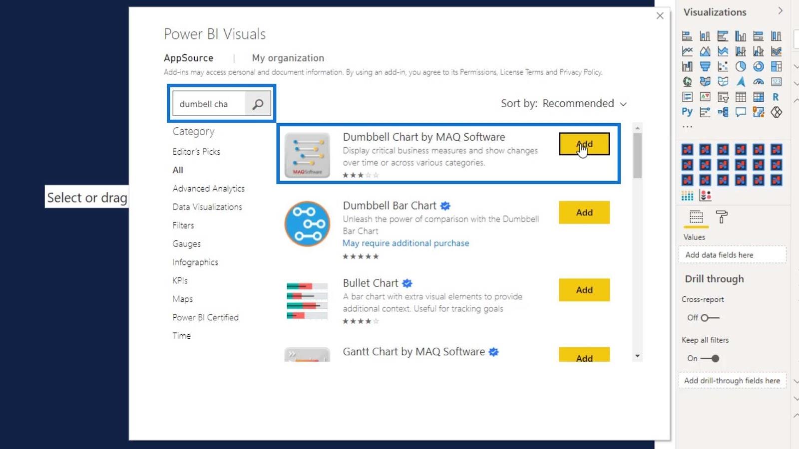 Hanteldiagram: Custom Visual Vs.  Charticulator