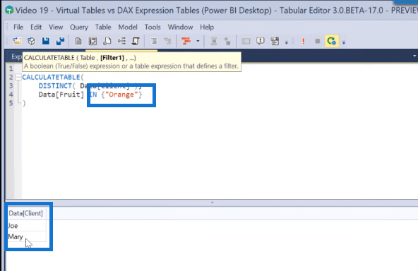 Tabeller i LuckyTemplates: Typer og distinktioner