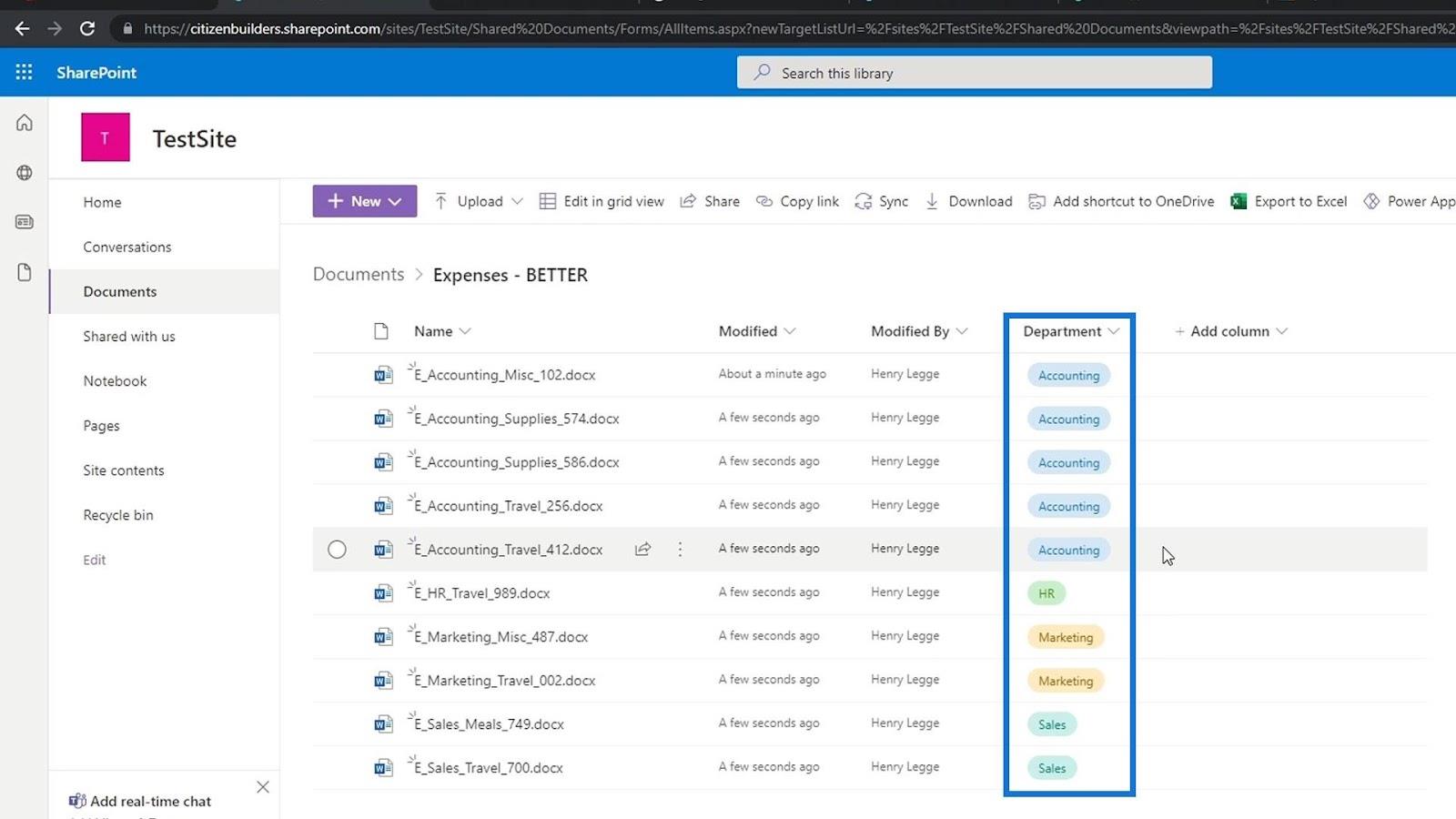 Додавання метаданих у SharePoint за допомогою стовпців