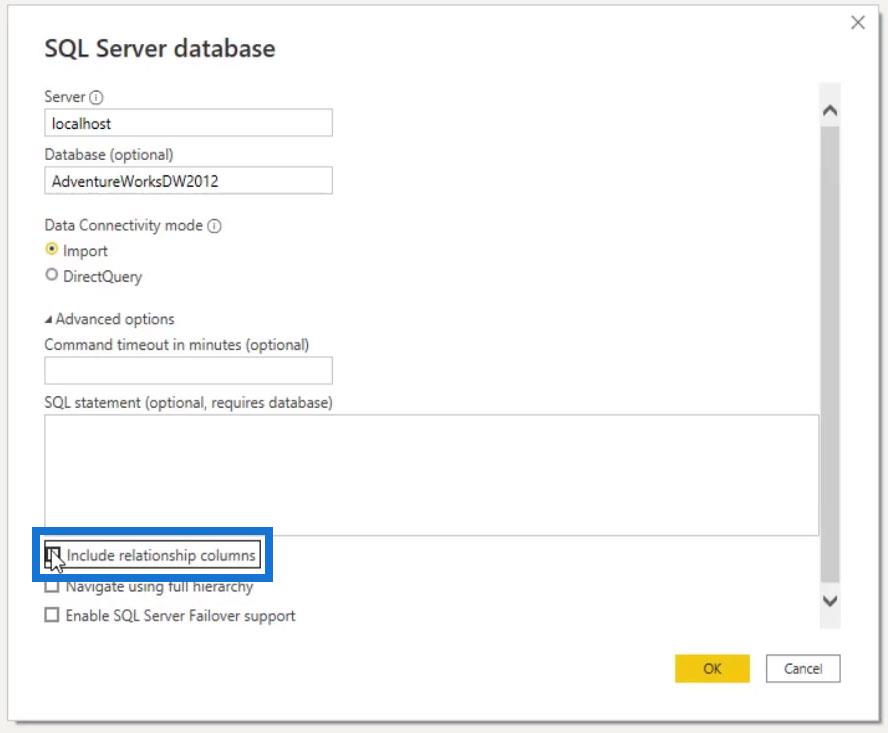 Frågevikning och anslutning till SQL Server