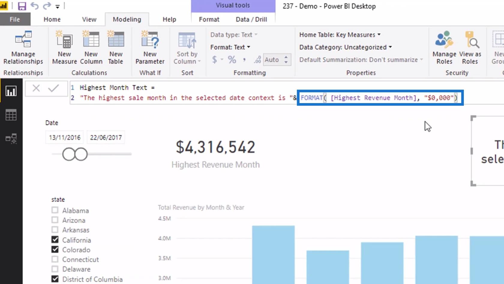 LuckyTemplates Datavisualiseringsteknik: Oprettelse af en dynamisk overskrift eller titel